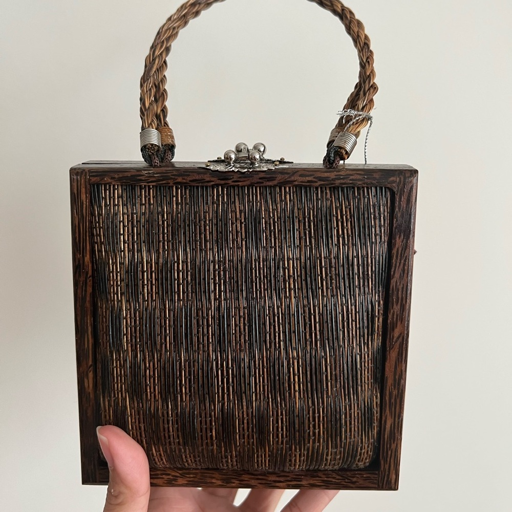 Handmade bamboo clutch from Thailand